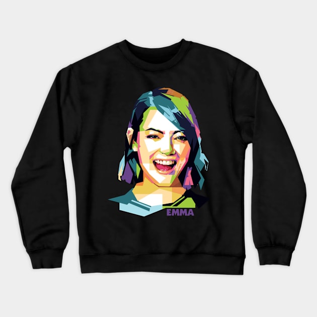 Celebrity Emma Stone Crewneck Sweatshirt by MelCerries